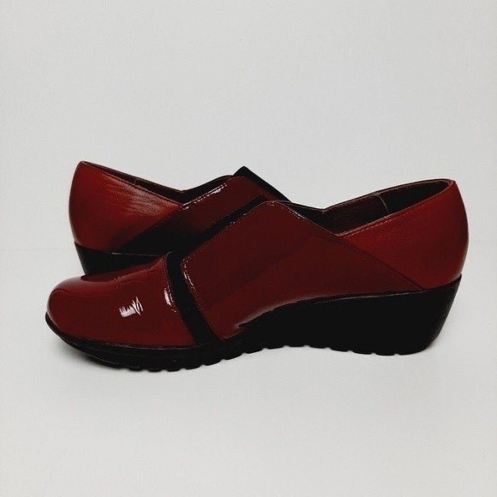 WONDERS Spain Wedge Loafers Red Patent Leather Sz Eur 40 | US 8.5 - Picture 11 of 14
